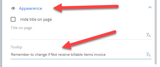 Section Wizard- tooltip property for form field